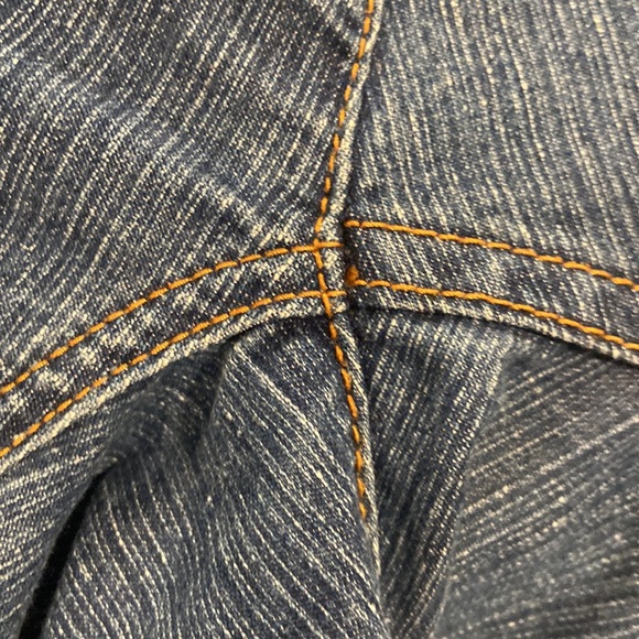 baby phat y2k denim jean capris 3/4 with embroidered butt pockets carnival - Picture 17 of 17